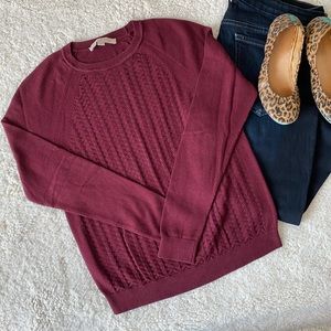 LOFT casual burgundy sweater